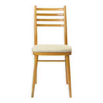 Mid Century Chair In Blond Wood, Czechoslovakia 1960s