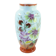 Vase in opaline opaline glass hand painted flower decoration