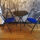 Set of 2 stools and Yamakado side table.