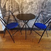 Set of 2 stools and Yamakado side table.