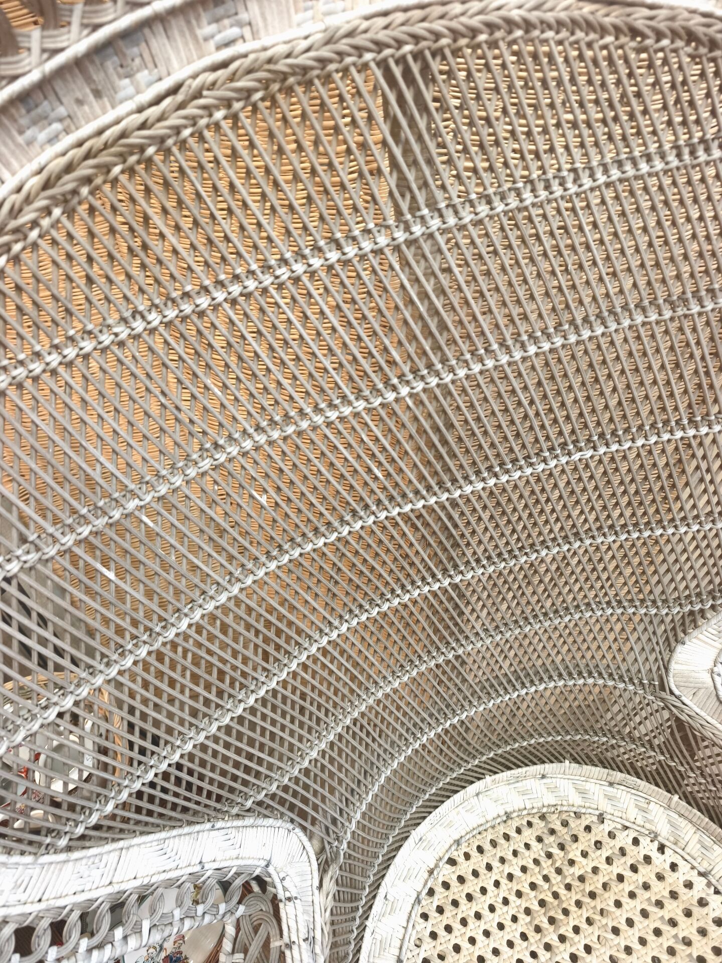 Antique armchair in rattan and wicker