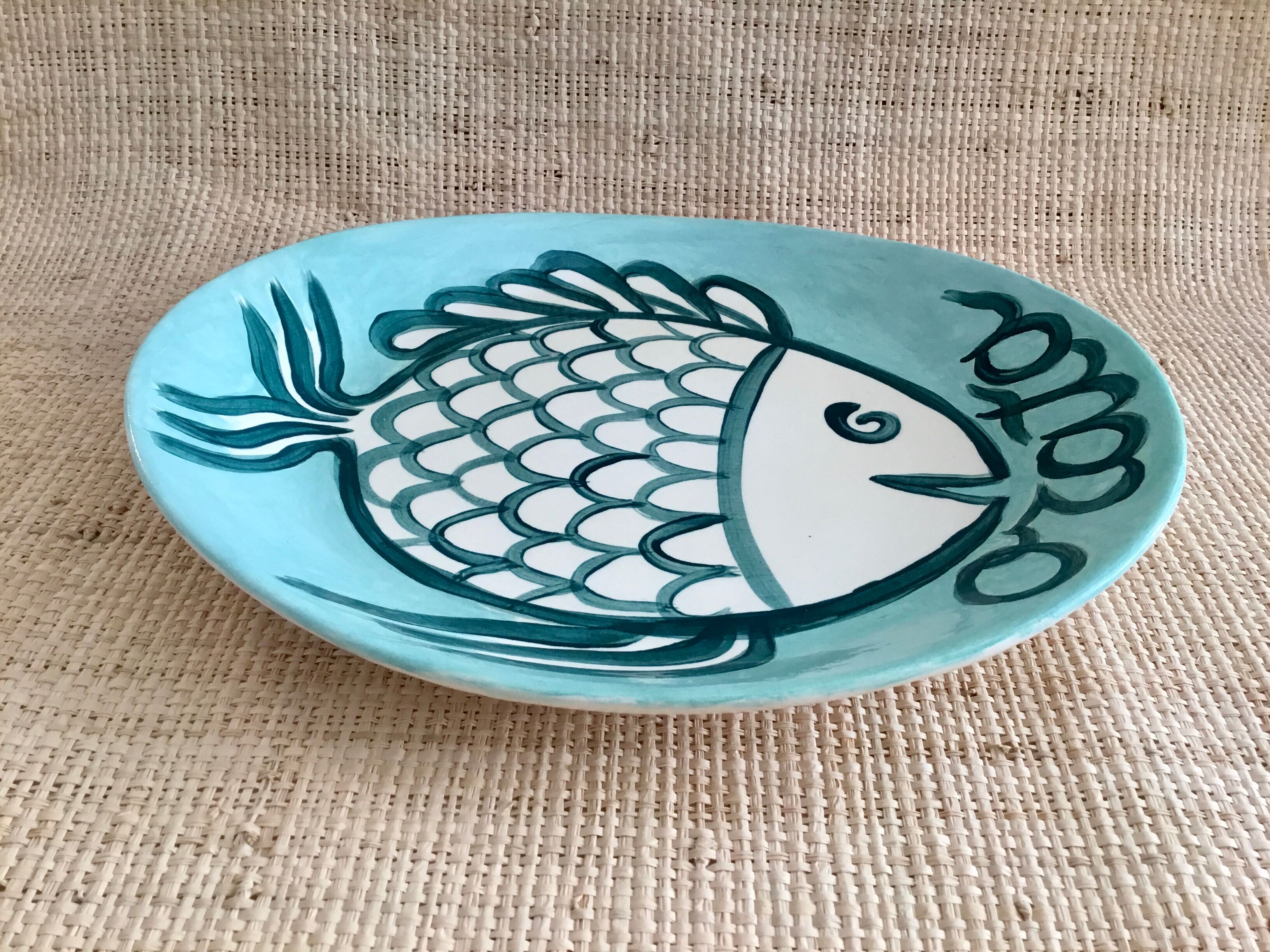 Hand-painted ceramic plate