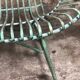 Green patinated iron garden bench
