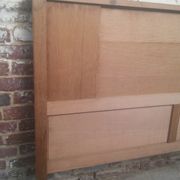 Scandinavian style headboard vintage oak wood 50s
