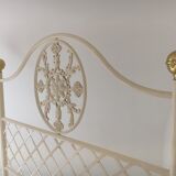 Ivory metal bed