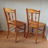 Old carved chairs in turned wood