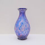 MURANO glass vase with silver leaf inclusions, 1970