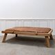 Daybed en cuir vintage et chêne 1950