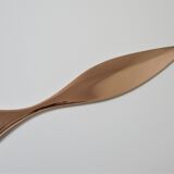 Ouvre-lettres zoomorphe poisson laiton massif doré design années 70