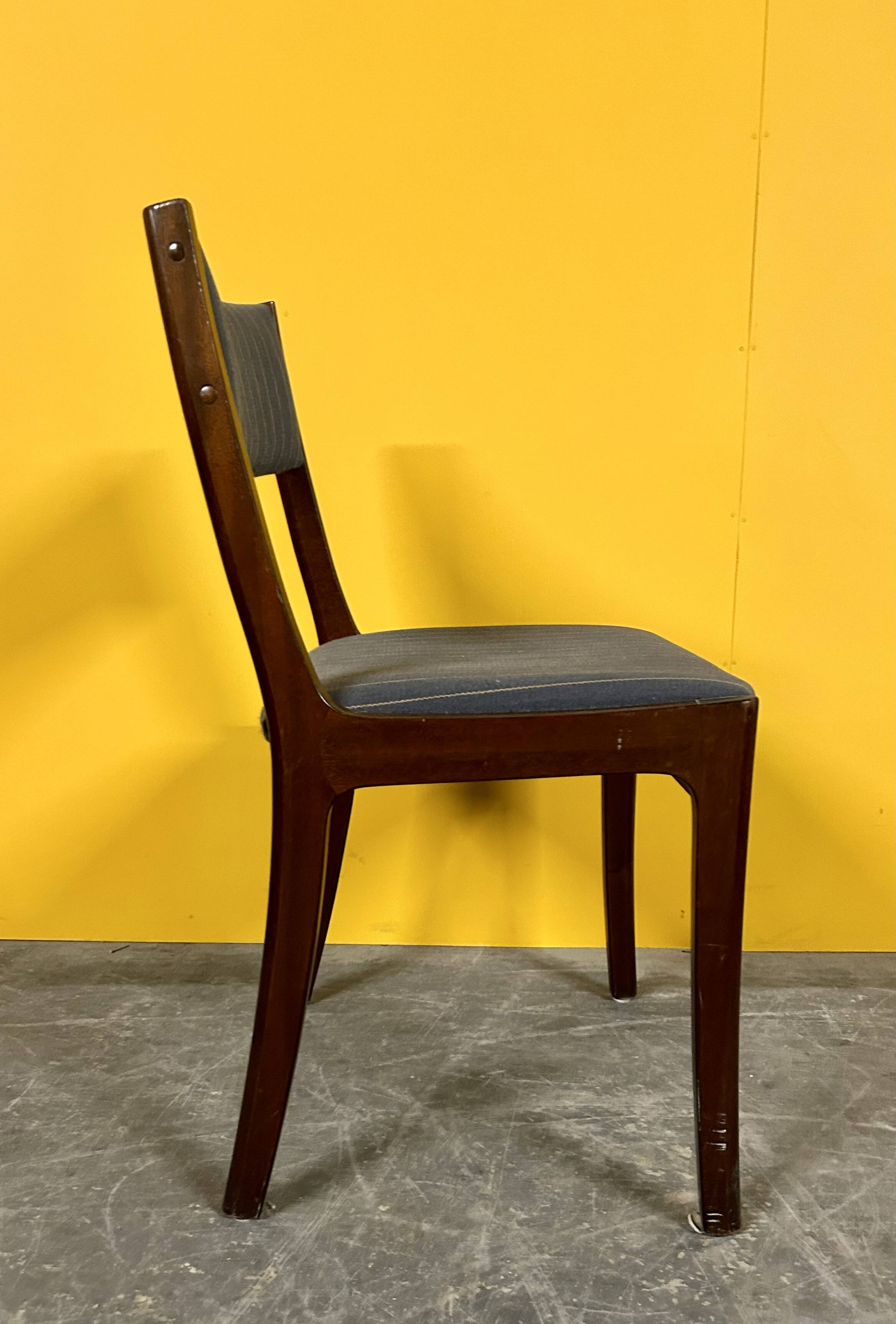 Set of 4 Danish vintage mahogany dining chairs 1970s
