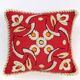 Floral decorative cushion | Wool embroidery | 70s