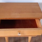 Scandinavian bedside oak compass feet 50-60s