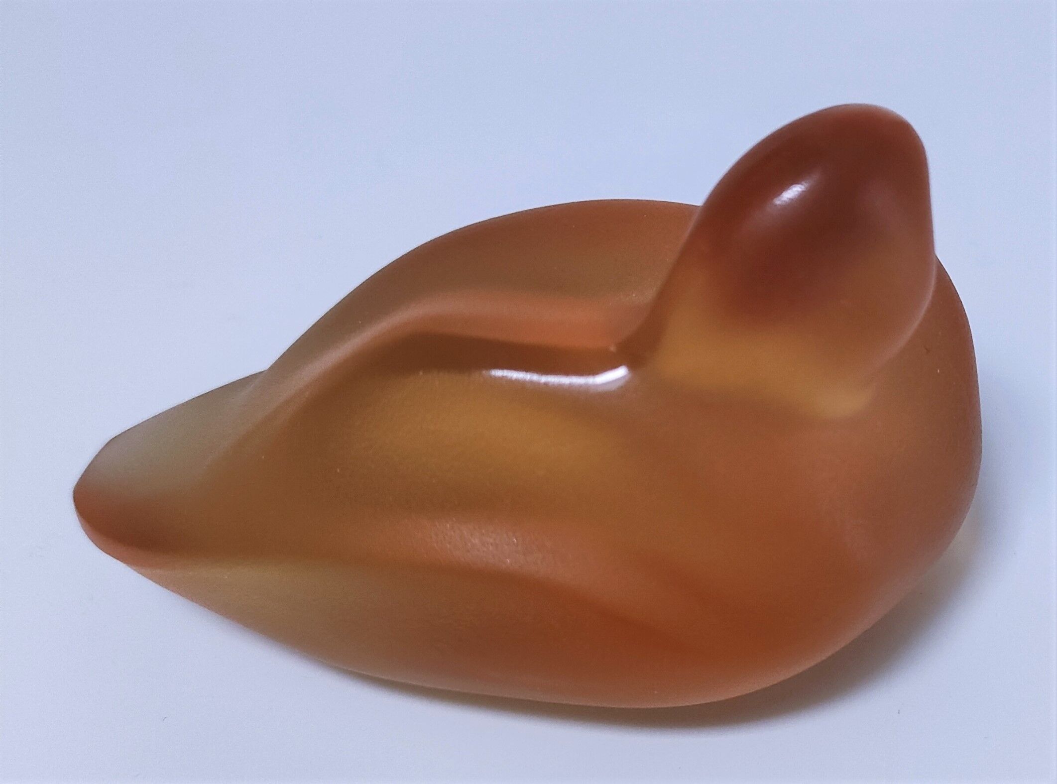 Zoomorphic paperweight crystal duck saint-louis v.rybalchenko design signed