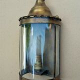 Lantern brass wall lamp