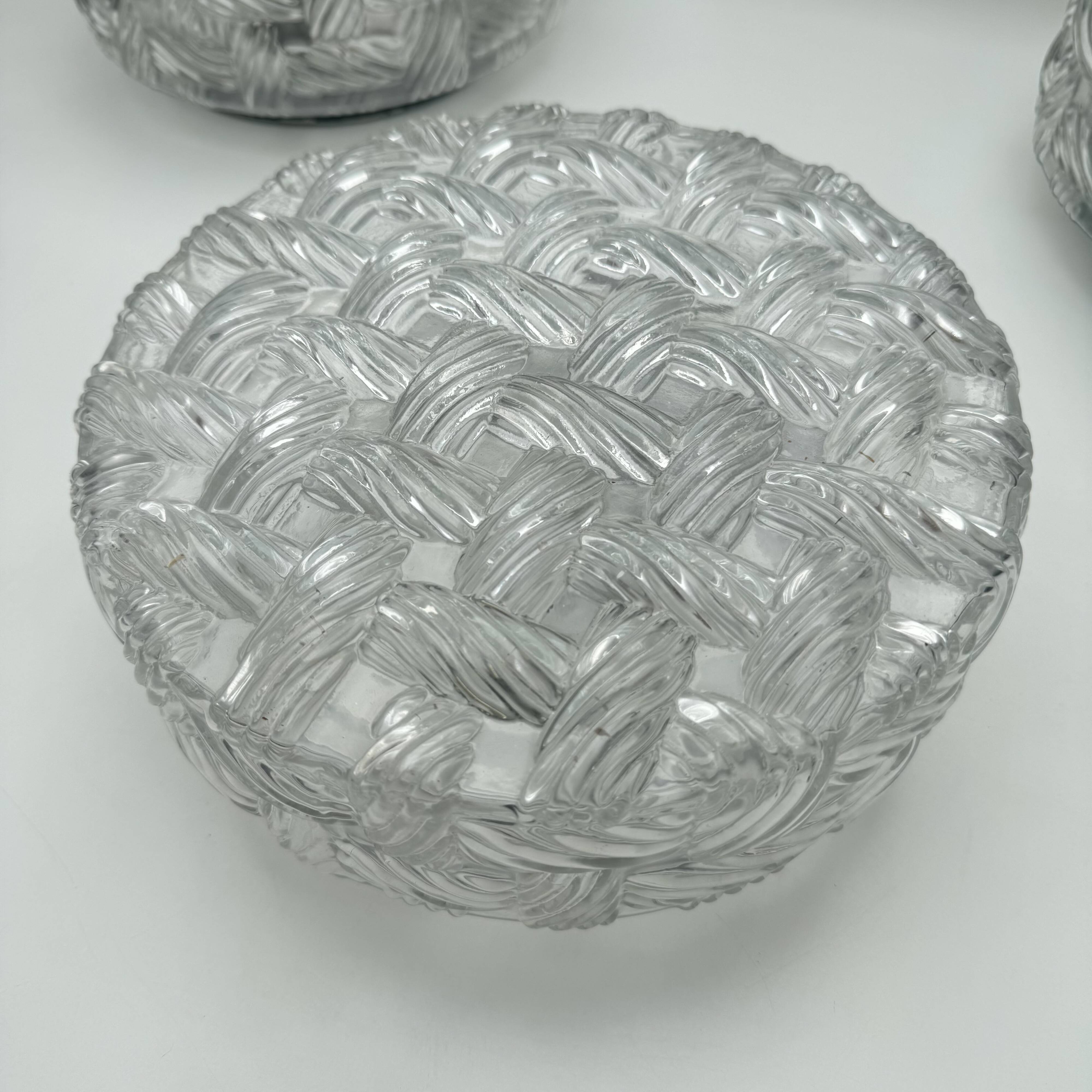 Ceiling Lamp Light Vintage 1970s Basket Weave