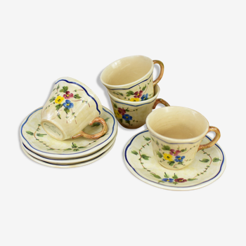 Lot de 4 tasse à café "longhamp Limoge"