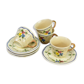 set of 4 coffee cup "longhamp Limoge"