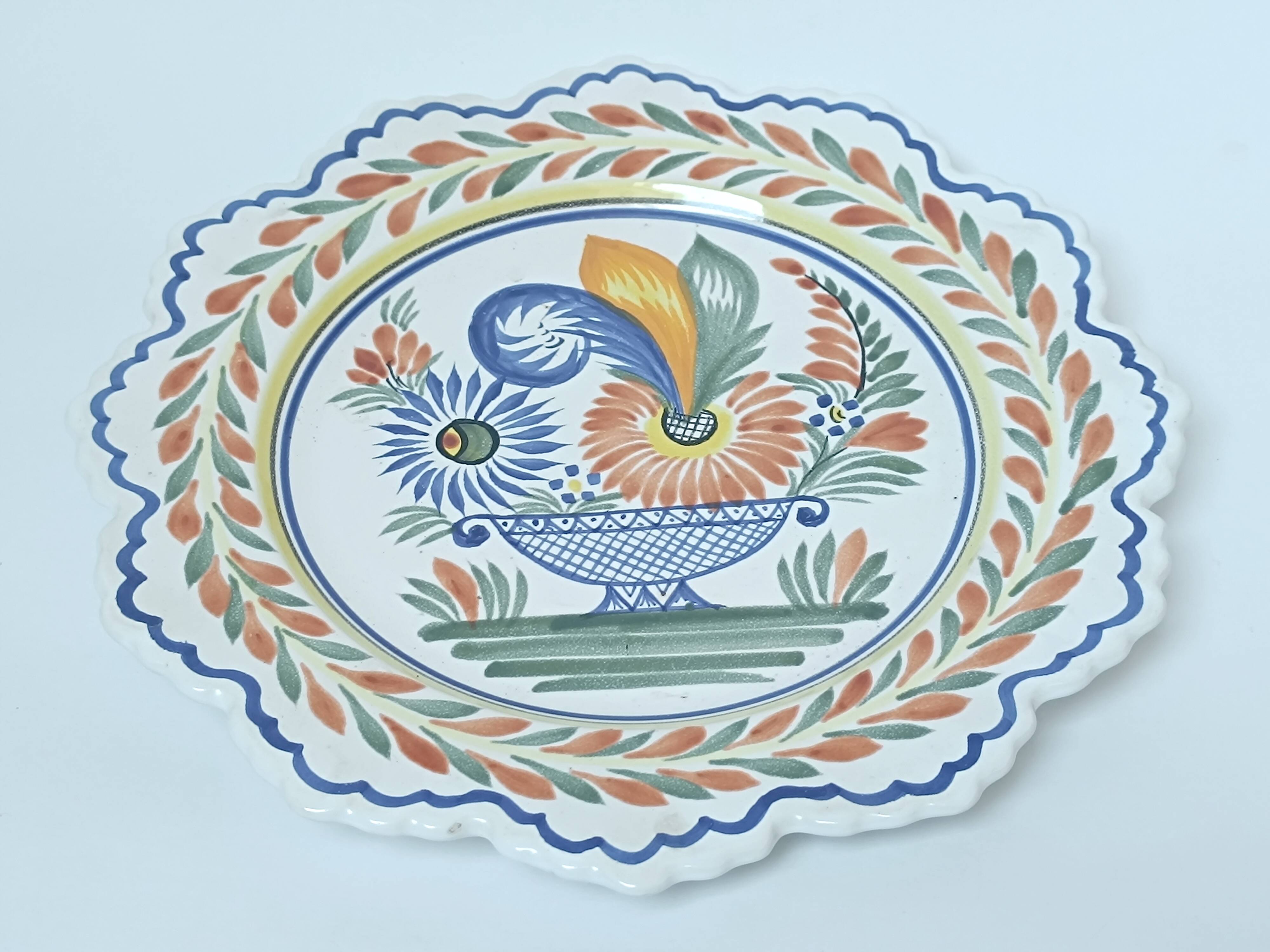 Henriot quimper breton dinner plate