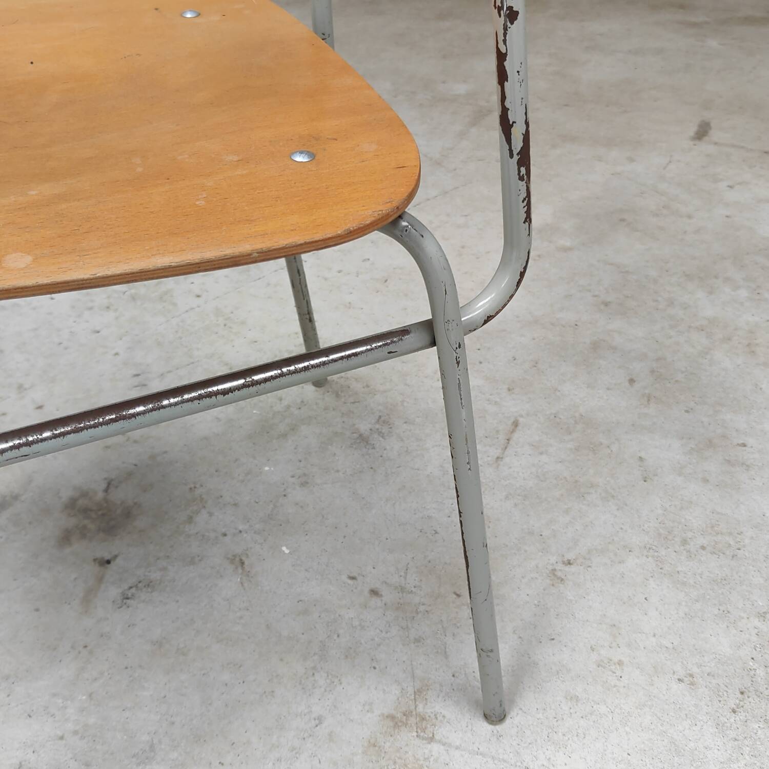Set of 6 Czech school chairs from the 60s