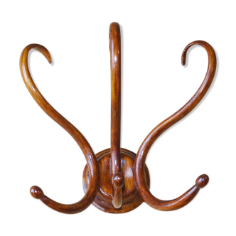 Coat hanger/wall with 3 patères Kohn 1900