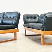 1970's dark green German corner bench