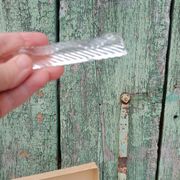Set of 12 vintage double crystal knife rests with box