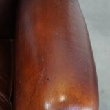 Vintage Sheepskin Wingback Chair