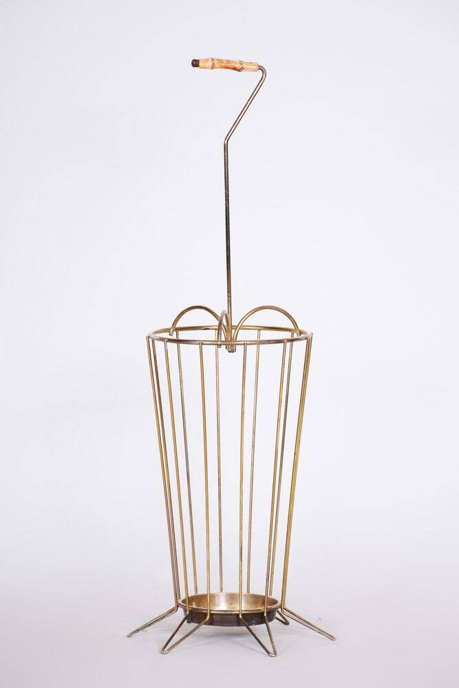 Original Mid-Century Umbrella Stand in Brass, France, 1950s