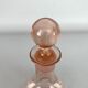 1950's bohemian rosaline cut glass carafe
