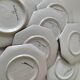 dessert plates and serving dish in earthenware – hand-painted decoration