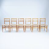 Chaises Gio Ponti Cassina Leggera, set de 6, Italie 1956