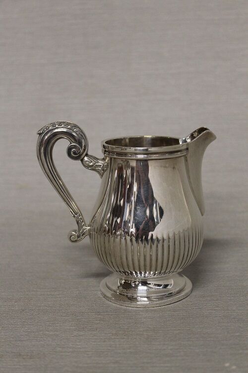 Silver metal coffee set - christofle - gallia collection