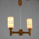 Lustre en bois et verre des années 1980, Tchécoslovaquie