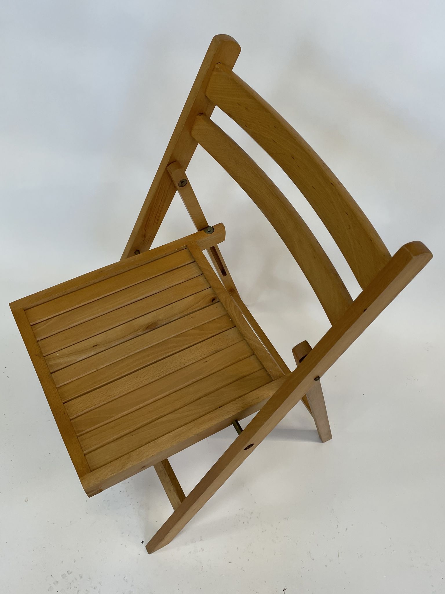 Set of four vintage wooden folding chair minimalism design 60s