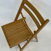 Set of four vintage wooden folding chair minimalism design 60s