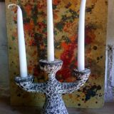 Ceramic scum three-branched lava candlestick