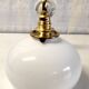 Brass and opaline gooseneck wall lamp – early twentieth century