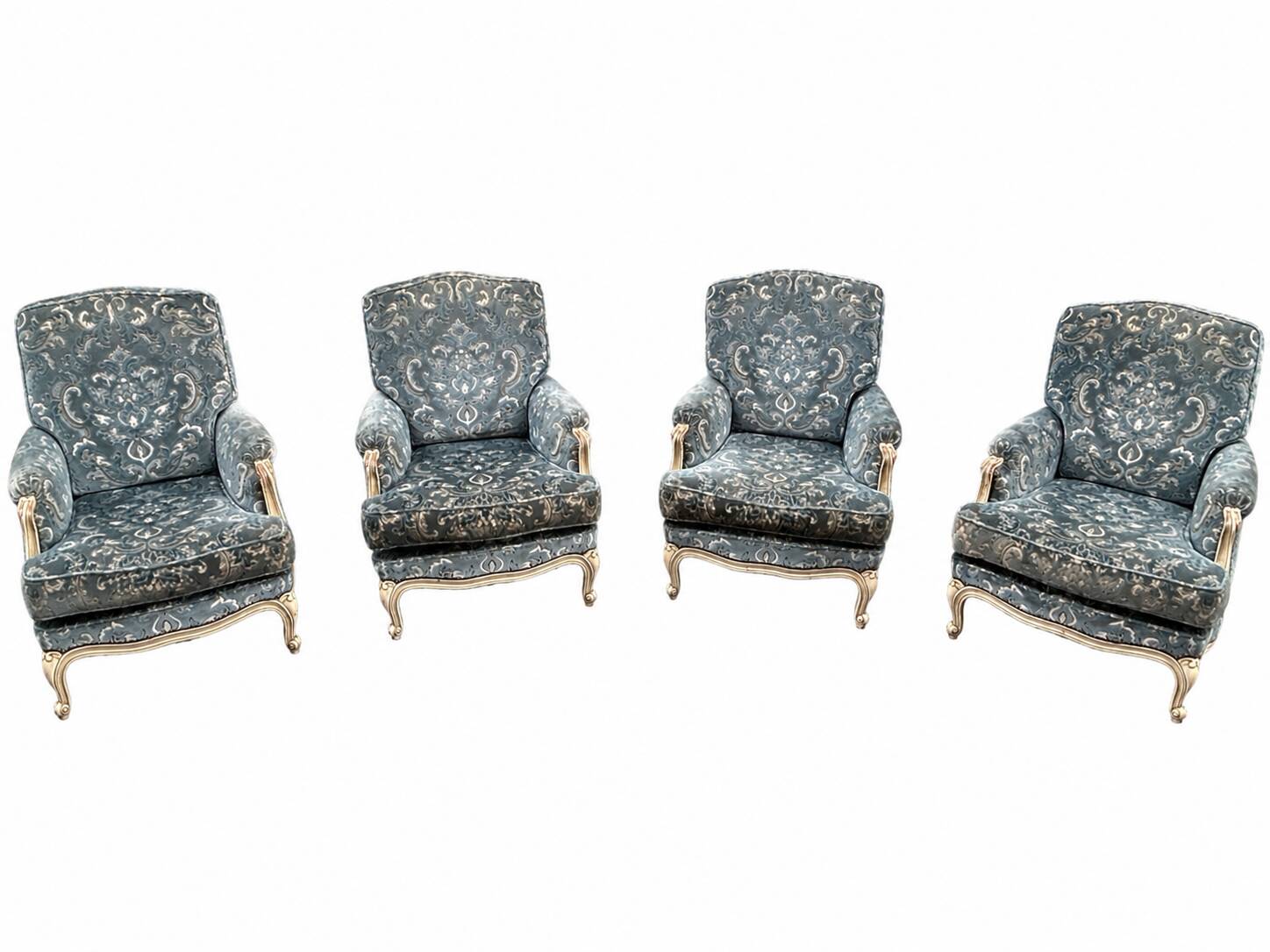 Set of 4 Louis XV cottage Provence armchairs