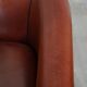 Sheepskin Leather Club Chair with Black Piping