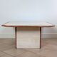 Travertine and marble coffee table