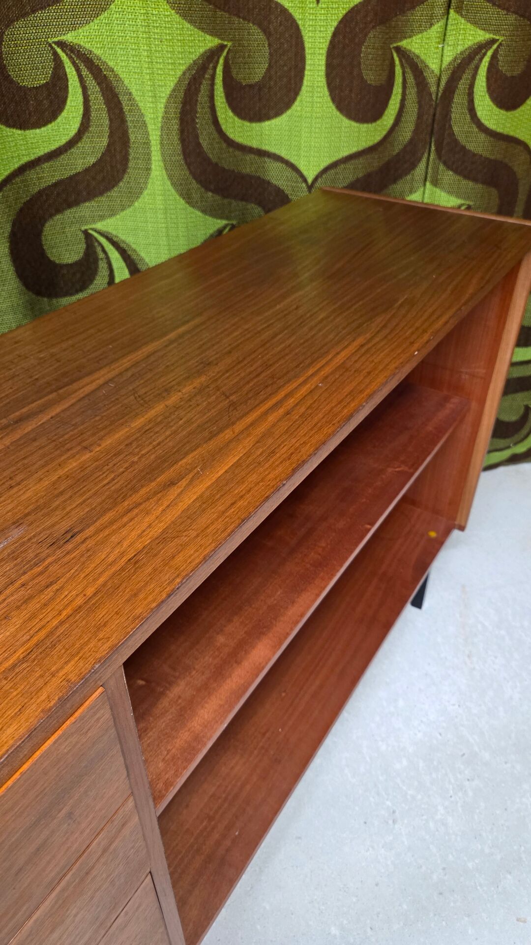 Vintage teak library enfilade 1970