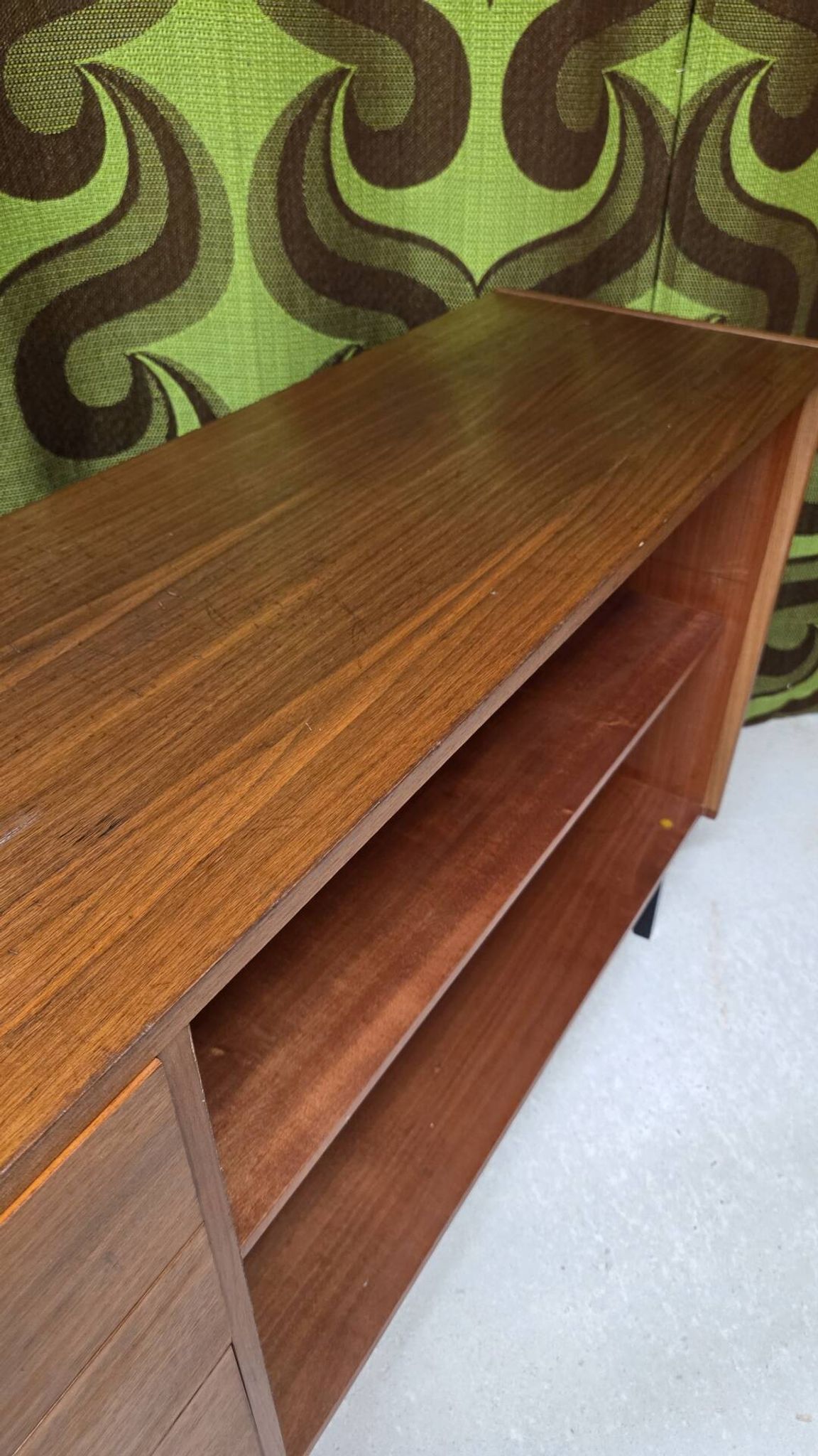 Vintage teak library enfilade 1970