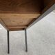 Console natural tray black footing