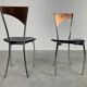 Rare dining chairs in copper by Cattelan italy, 1970s