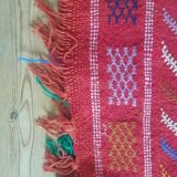 Ethnic bohemian red berber rug 142x101cm