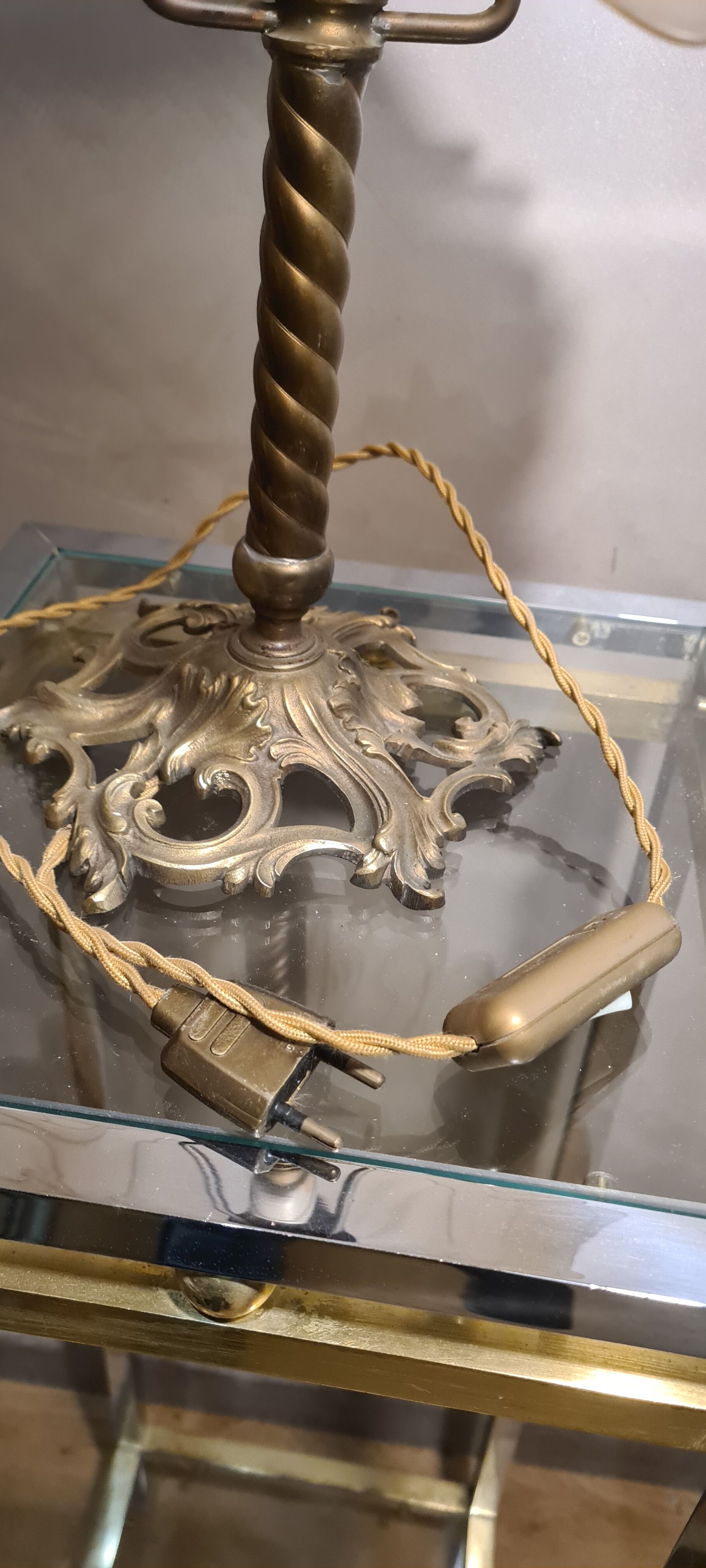 Lampe bronze et laiton art nouveau 1900 a 30s
