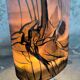 Lampe hibou vintage en pierre naturelle
