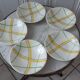 Lot de 5 assiettes creuses Gien modèle Sarabande années 50-60