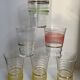 ensemble de 6 verres à eau granité colorés années 1960