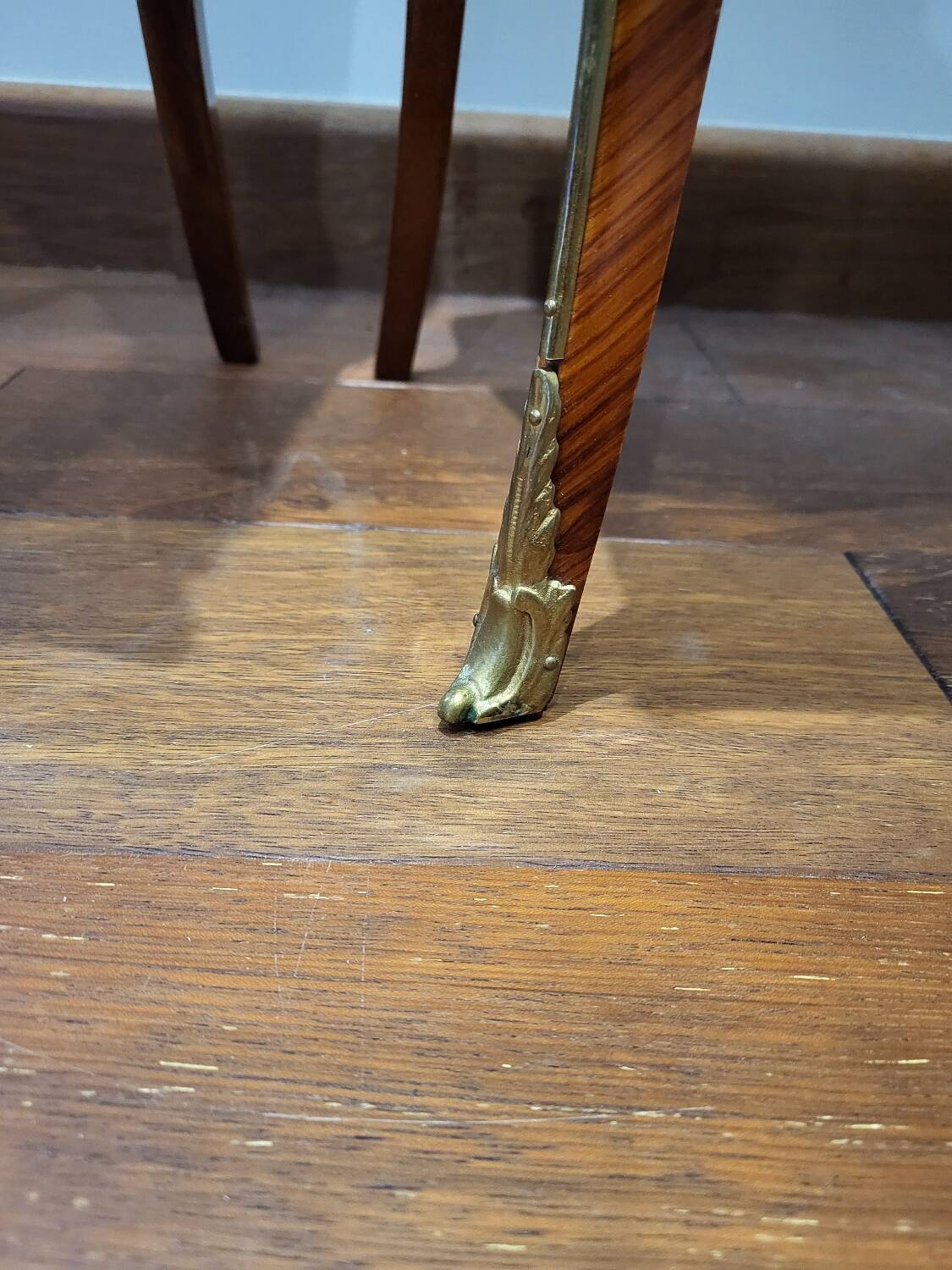 Pair of marquetry bedside tables